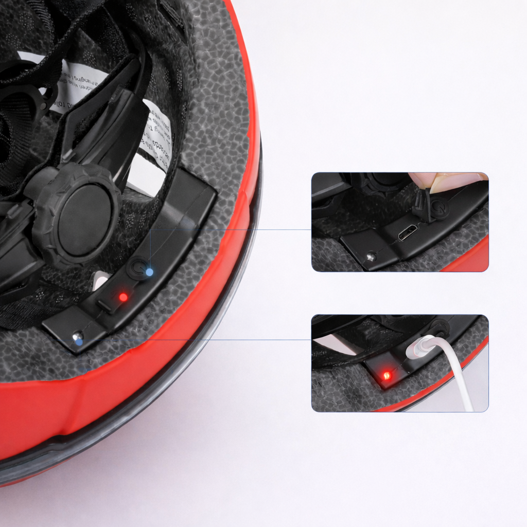Casque- vélo- lumineux- avec -clignotants