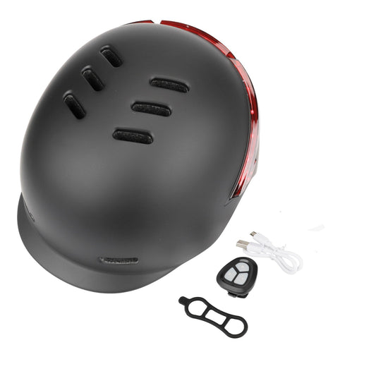 Casque- vélo- haute -visibilité -arrière- avec- clignotants