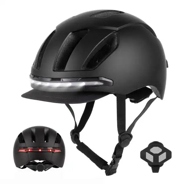Casque- vélo- lumineux- intelligent avec -clignotants