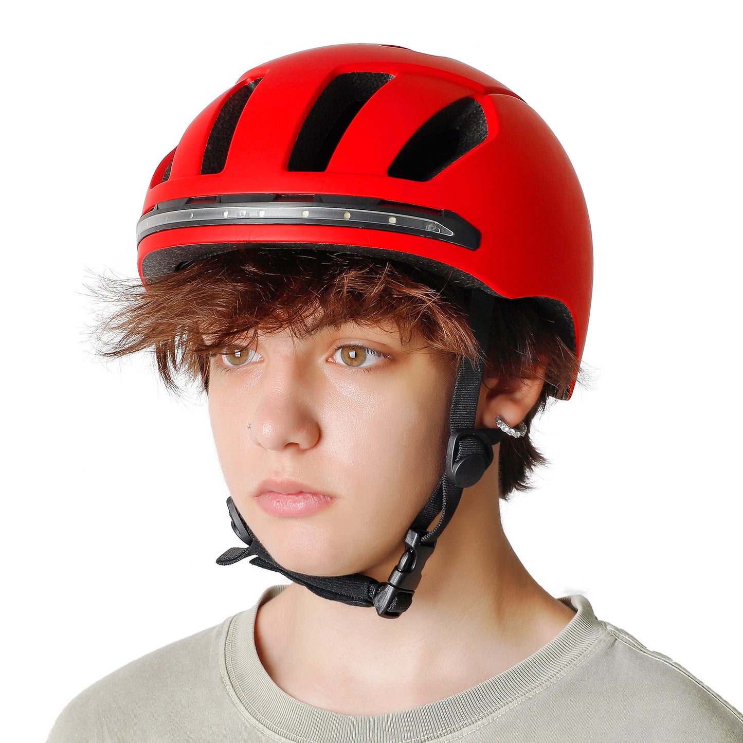 Casque -vélo- route- lumière- intégré
