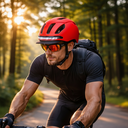 Casque- vélo- lumineux- intelligent avec -clignotants