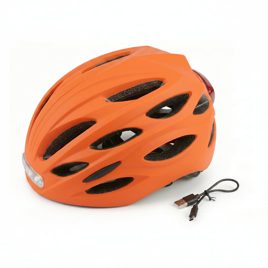 Casque -vélo -LED- orange- sécurité -active