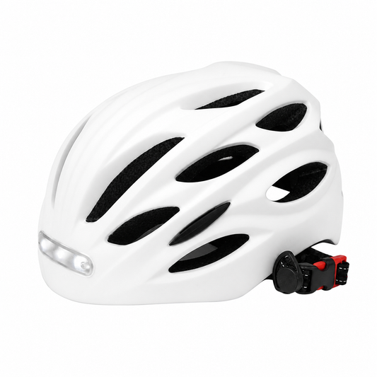 Casque vélo LED blanc haute visibilité